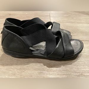 Black camper sandals
